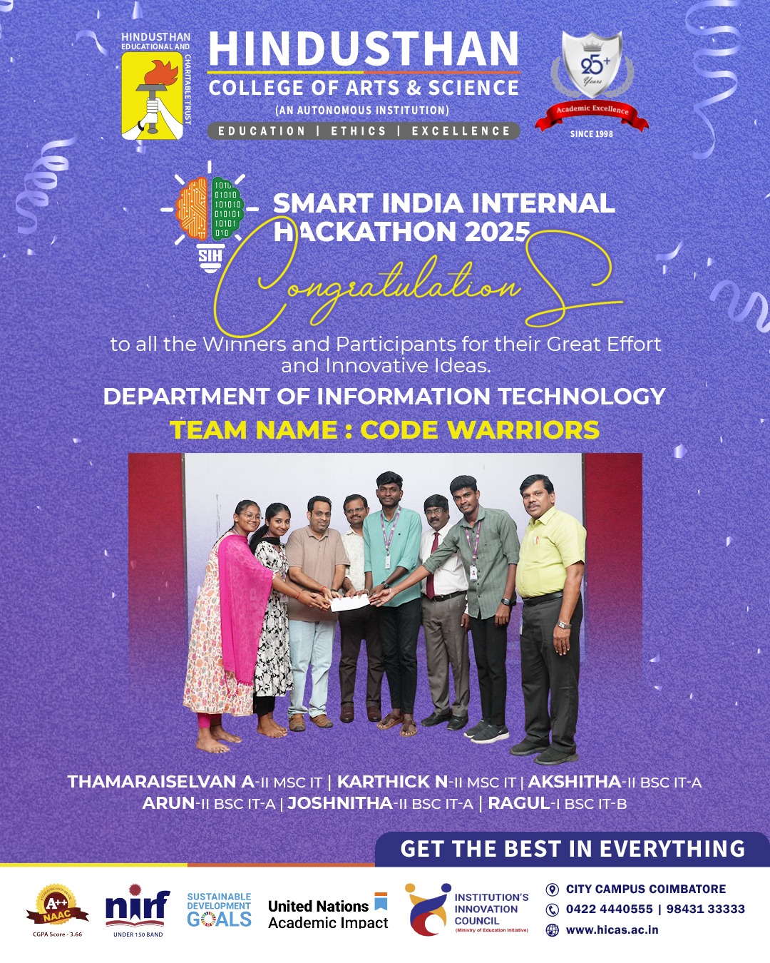 Smart India Hackathon Winner